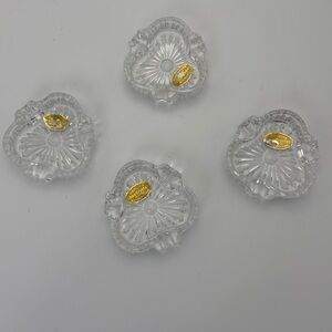 Vintage West Germany Crystal Trinket Dishes or Mini Ash Trays